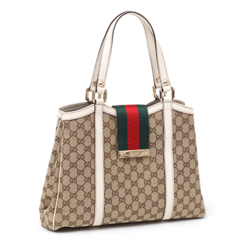 グッチ GUCCI バッグ コピー ハンドバッグ 233609 F4CBG 8420 GGキャンバス NEW LADIES WEB ニュー レディー ウェブ ベージュ/エボニー/アイボリー